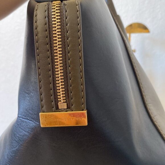 Stella McCartney Olive Green Faux Leather Beckett Boston Bag - Picture 9 of 14